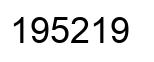 Number 195219 black image