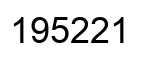 Number 195221 black image