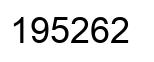 Number 195262 black image