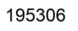 Number 195306 black image