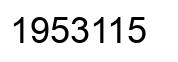 Number 1953115 black image