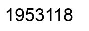 Number 1953118 black image