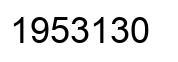 Number 1953130 black image