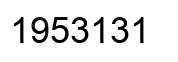Number 1953131 black image