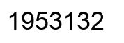 Number 1953132 black image