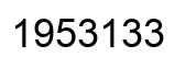 Number 1953133 black image