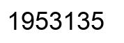 Number 1953135 black image