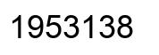 Number 1953138 black image