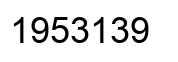 Number 1953139 black image