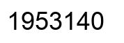 Number 1953140 black image