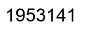Number 1953141 black image