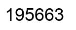 Number 195663 black image