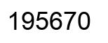 Number 195670 black image