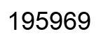 Number 195969 black image