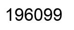 Number 196099 black image