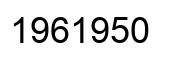 Number 1961950 black image