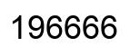 Number 196666 black image