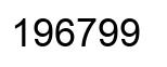 Number 196799 black image