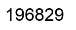 Number 196829 black image