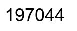 Number 197044 black image