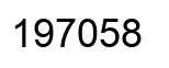 Number 197058 black image