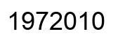 Number 1972010 black image