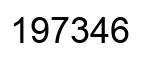 Number 197346 black image