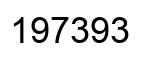 Number 197393 black image