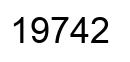 Number 19742 black image