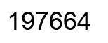 Number 197664 black image