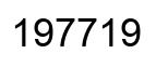 Number 197719 black image