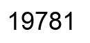Número 19781 imagen negro