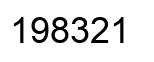 Number 198321 black image