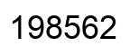 Number 198562 black image