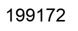 Number 199172 black image