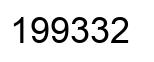 Number 199332 black image