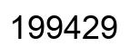 Number 199429 black image