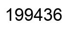 Number 199436 black image