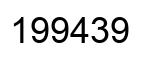Number 199439 black image