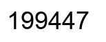 Number 199447 black image