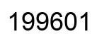 Number 199601 black image