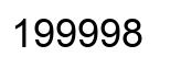 Número 199998 imagen negro