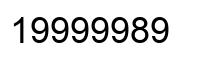Number 19999989 black image