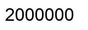 Number 2000000 black image