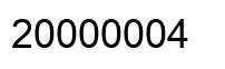 Number 20000004 black image