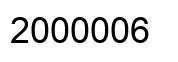 Number 2000006 black image