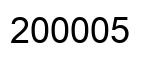 Número 200005 imagen negro