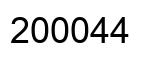Number 200044 black image