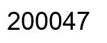 Number 200047 black image