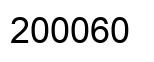 Number 200060 black image